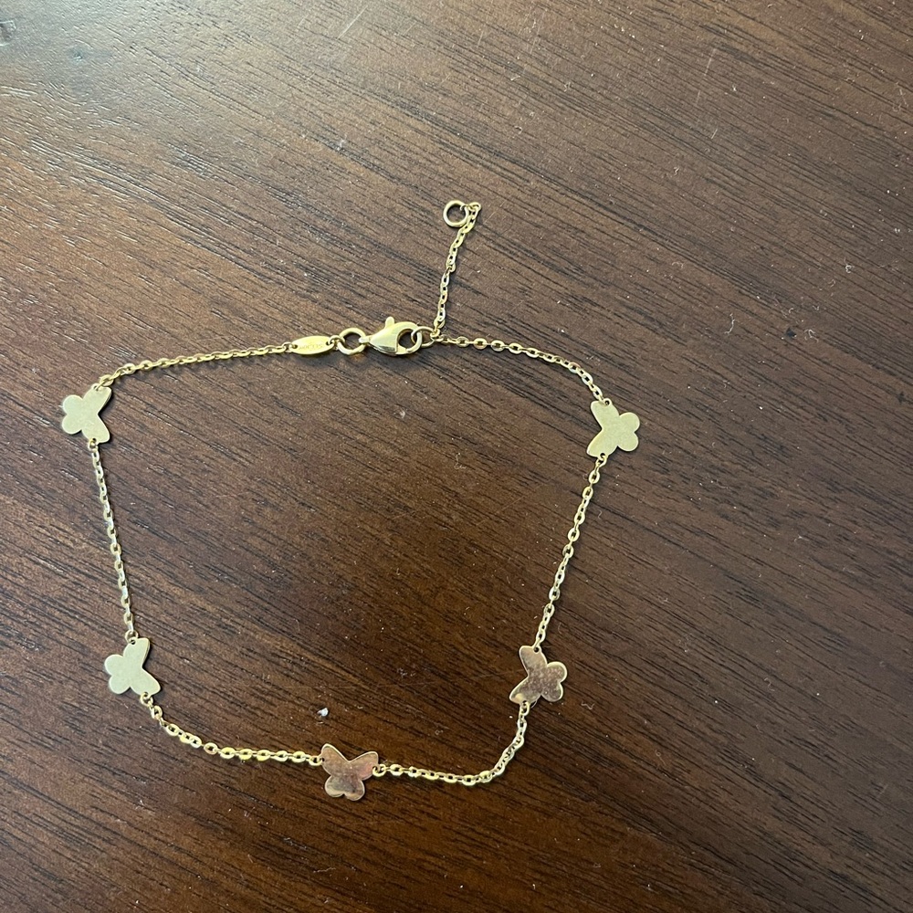 Gold Clover Charm Bracelet